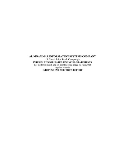Thumbnail Al Moammar Information Systems Half-year Report 2024-h1