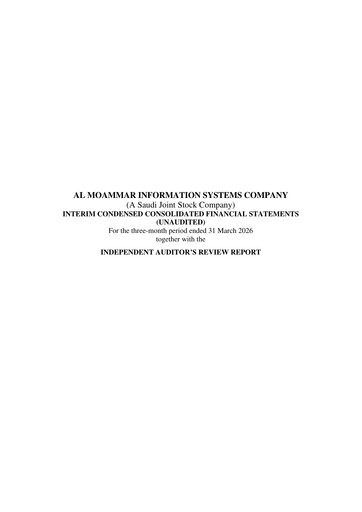 Thumbnail Al Moammar Information Systems Quarterly Report 2026-q1
