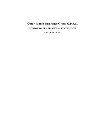 Thumbnail Qatar Islamic Insurance Group Financial Statement 2021