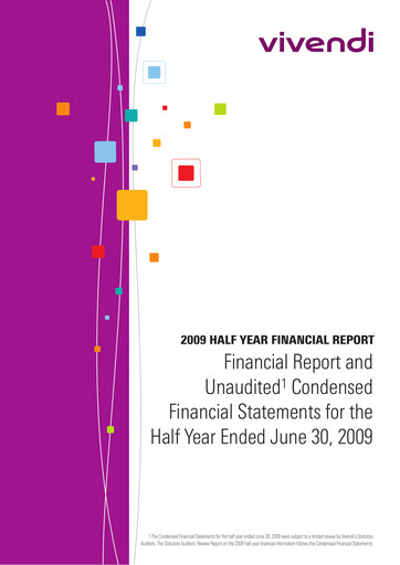 Thumbnail Vivendi Half-year Report 2009-h1