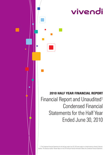 Thumbnail Vivendi Half-year Report 2010-h1
