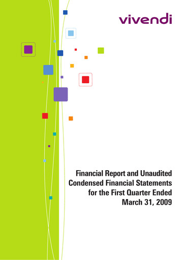 Thumbnail Vivendi Quarterly Report 2009-q1