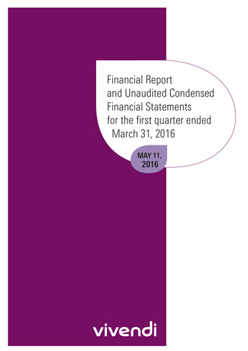 Thumbnail Vivendi Quarterly Report 2016-q1