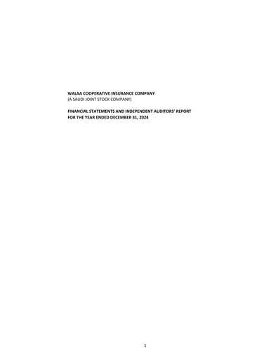 Miniature Walaa Cooperative Insurance Company Bilan financier 2024