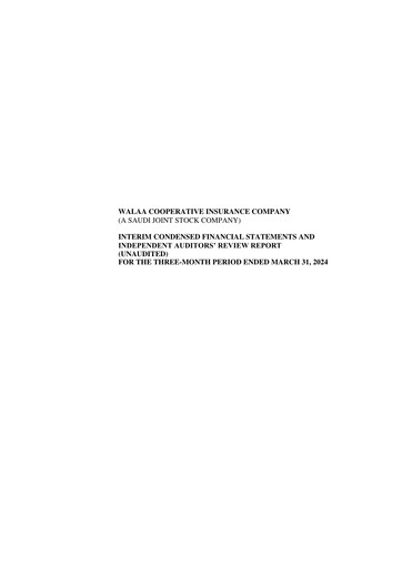 Vorschaubild Walaa Cooperative Insurance Company Quartalsbericht 2024-q1