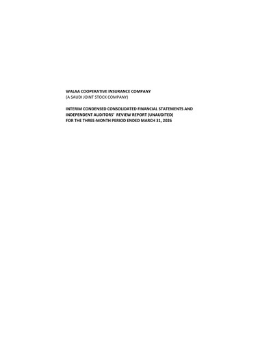 Vorschaubild Walaa Cooperative Insurance Company Quartalsbericht 2026-q1