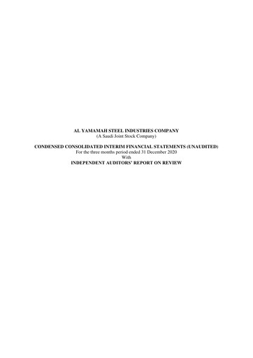 Thumbnail Al-Yamamah Steel Industries Company Quarterly Report 2021-q1