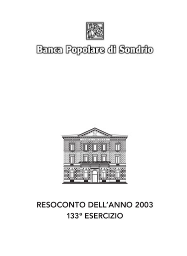 Vorschaubild Banca Popolare di Sondrio Jahresbericht 2003
