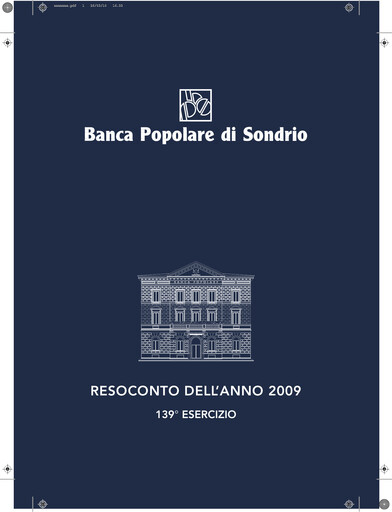 Vorschaubild Banca Popolare di Sondrio Jahresbericht 2009