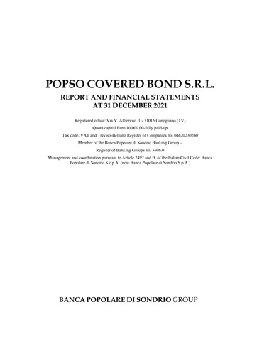 Thumbnail Banca Popolare di Sondrio Financial Statement 2021