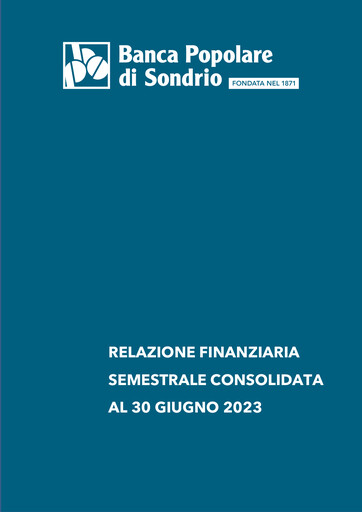 Miniature Banca Popolare di Sondrio Rapport semestriel 2023-h1
