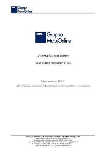 Thumbnail Moltiply Group (Gruppo Mutuionline) Annual Report 2013