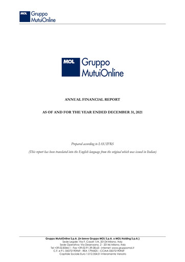 Thumbnail Moltiply Group (Gruppo Mutuionline) Annual Report 2021
