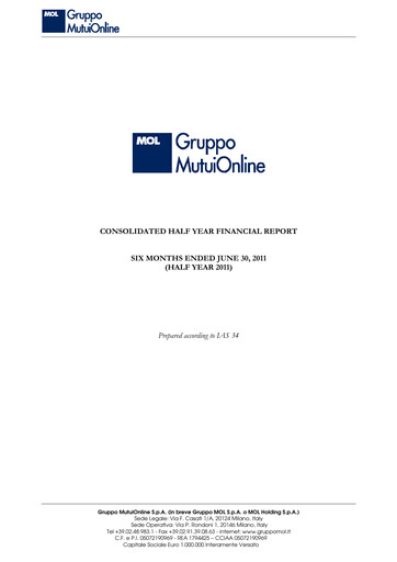 Thumbnail Moltiply Group (Gruppo Mutuionline) Half-year Report 2011-h1