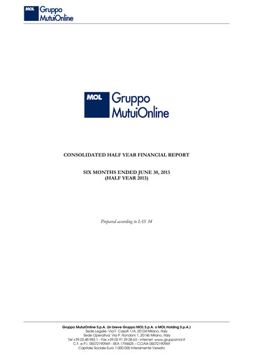 Thumbnail Moltiply Group (Gruppo Mutuionline) Half-year Report 2013-h1
