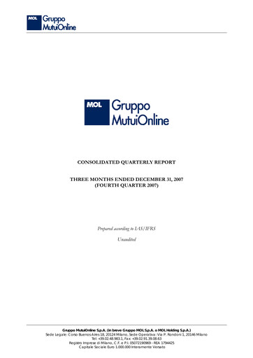 Thumbnail Moltiply Group (Gruppo Mutuionline) Quarterly Report 2007-q4