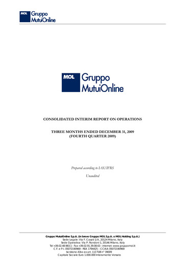 Thumbnail Moltiply Group (Gruppo Mutuionline) Quarterly Report 2009-q4