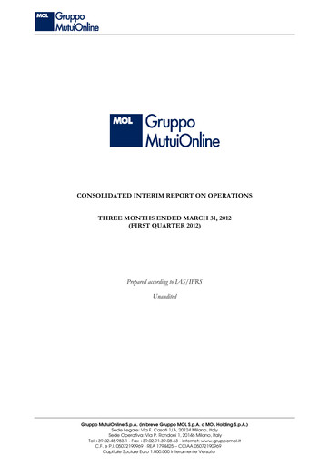 Thumbnail Moltiply Group (Gruppo Mutuionline) Quarterly Report 2012-q1