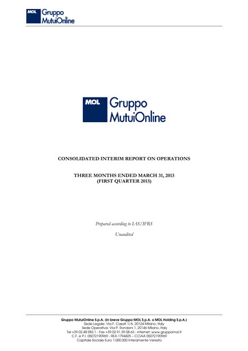 Thumbnail Moltiply Group (Gruppo Mutuionline) Quarterly Report 2013-q1