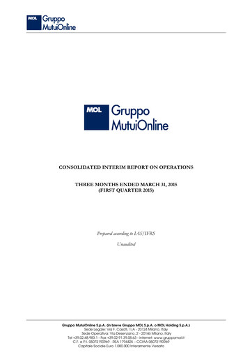 Thumbnail Moltiply Group (Gruppo Mutuionline) Quarterly Report 2015-q1