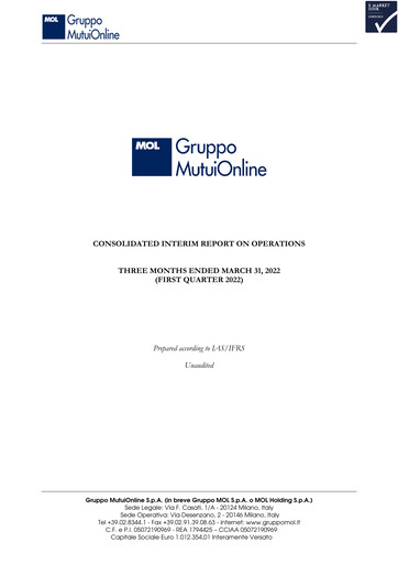 Thumbnail Moltiply Group (Gruppo Mutuionline) Quarterly Report 2022-q1