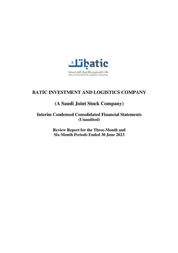 Thumbnail Batic Investments and Logistics Company Quarterly Report 2023-q2