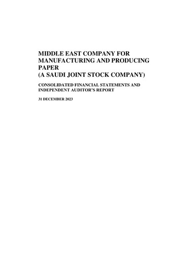 Thumbnail Mepco (Middle East Company for Manufacturing and Producing Paper) Financial Statement 2023