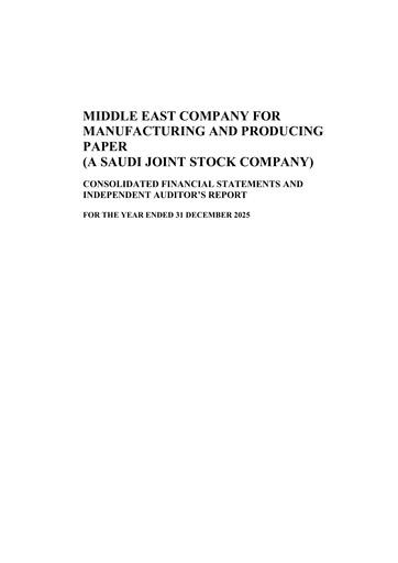 Thumbnail Mepco (Middle East Company for Manufacturing and Producing Paper) Financial Statement 2025