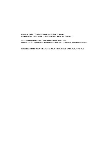 Miniature Mepco (Middle East Company for Manufacturing and Producing Paper) Rapport semestriel 2021-h1