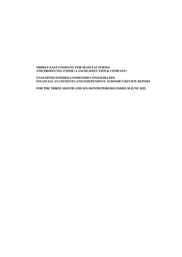 Miniature Mepco (Middle East Company for Manufacturing and Producing Paper) Rapport semestriel 2022-h1