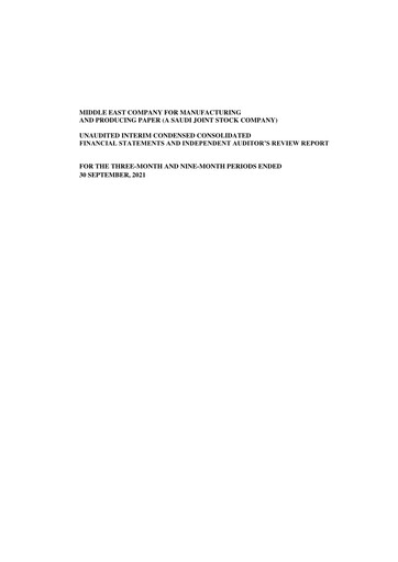 Thumbnail Mepco (Middle East Company for Manufacturing and Producing Paper) Quarterly Report 2021-q3