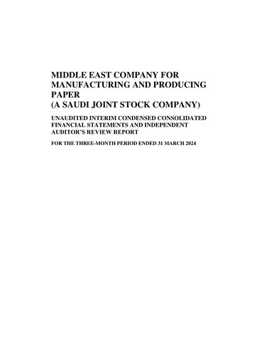 Thumbnail Mepco (Middle East Company for Manufacturing and Producing Paper) Quarterly Report 2024-q1