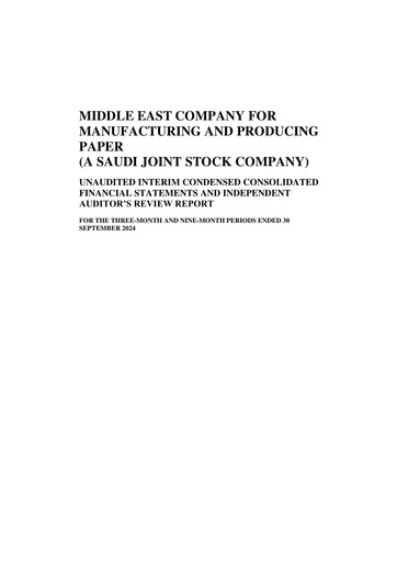 Thumbnail Mepco (Middle East Company for Manufacturing and Producing Paper) Quarterly Report 2024-q3