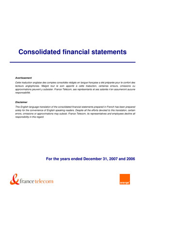 Thumbnail Orange Financial Statement 2007