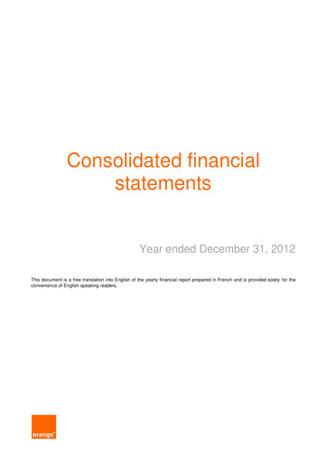 Thumbnail Orange Financial Statement 2012