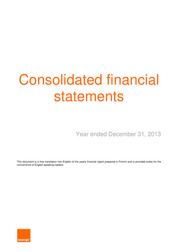 Thumbnail Orange Financial Statement 2013-h1