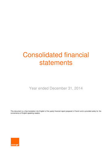 Thumbnail Orange Financial Statement 2014