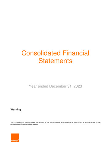 Thumbnail Orange Financial Statement 2023