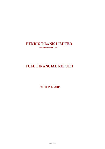 Thumbnail Bendigo and Adelaide Bank Annual Report 2003