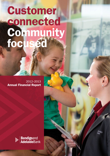 Thumbnail Bendigo and Adelaide Bank Annual Report 2012-2013