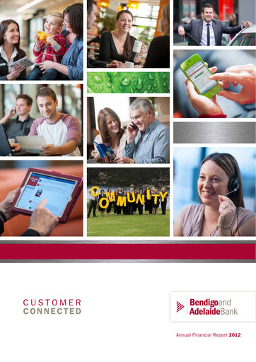 Thumbnail Bendigo and Adelaide Bank Annual Report 2012