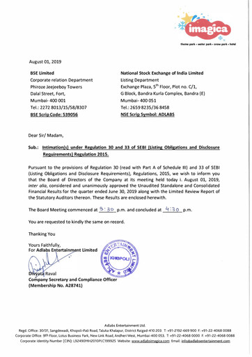 Thumbnail Imagicaaworld Entertainment Quarterly Report 2019-q1