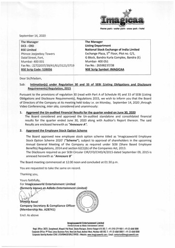 Thumbnail Imagicaaworld Entertainment Quarterly Report 2020-q1