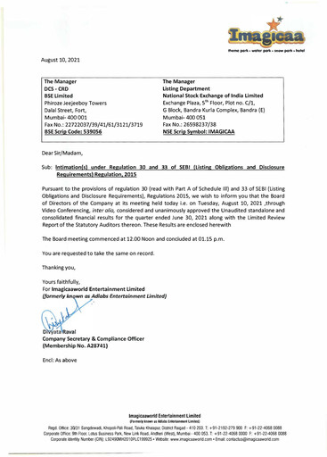 Thumbnail Imagicaaworld Entertainment Quarterly Report 2021-q1