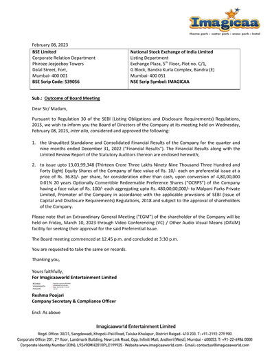 Thumbnail Imagicaaworld Entertainment Quarterly Report 2022-q3