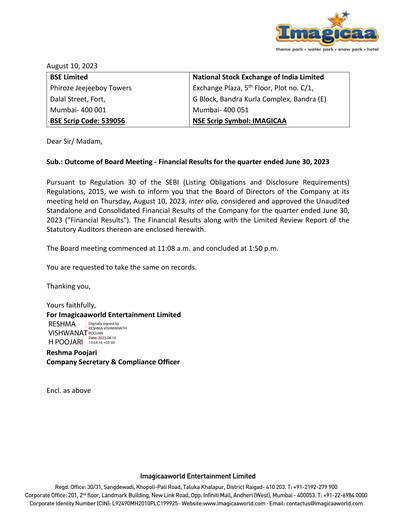 Thumbnail Imagicaaworld Entertainment Quarterly Report 2023-q1