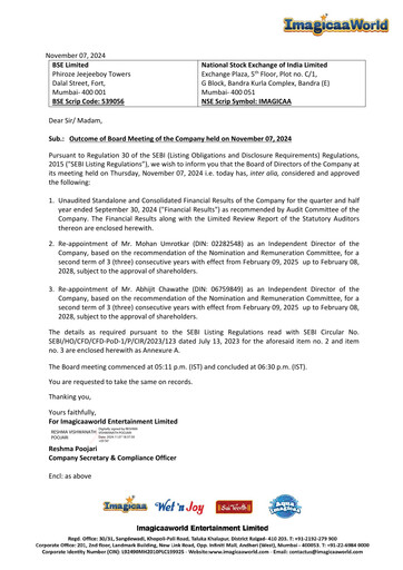 Thumbnail Imagicaaworld Entertainment Quarterly Report 2024-q2