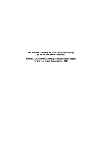Thumbnail The National Company for Glass Industries Financial Statement 2024