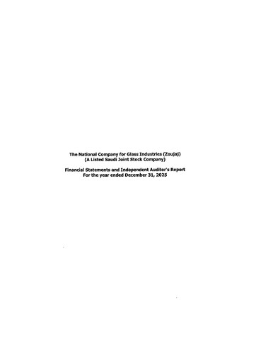 Thumbnail The National Company for Glass Industries Financial Statement 2025