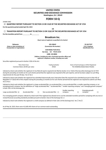 Thumbnail Broadcom Quarterly Report 2023-q2